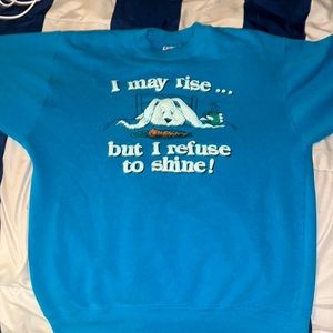 Blue Hanes sweatshirt y2k fits small men’s xl